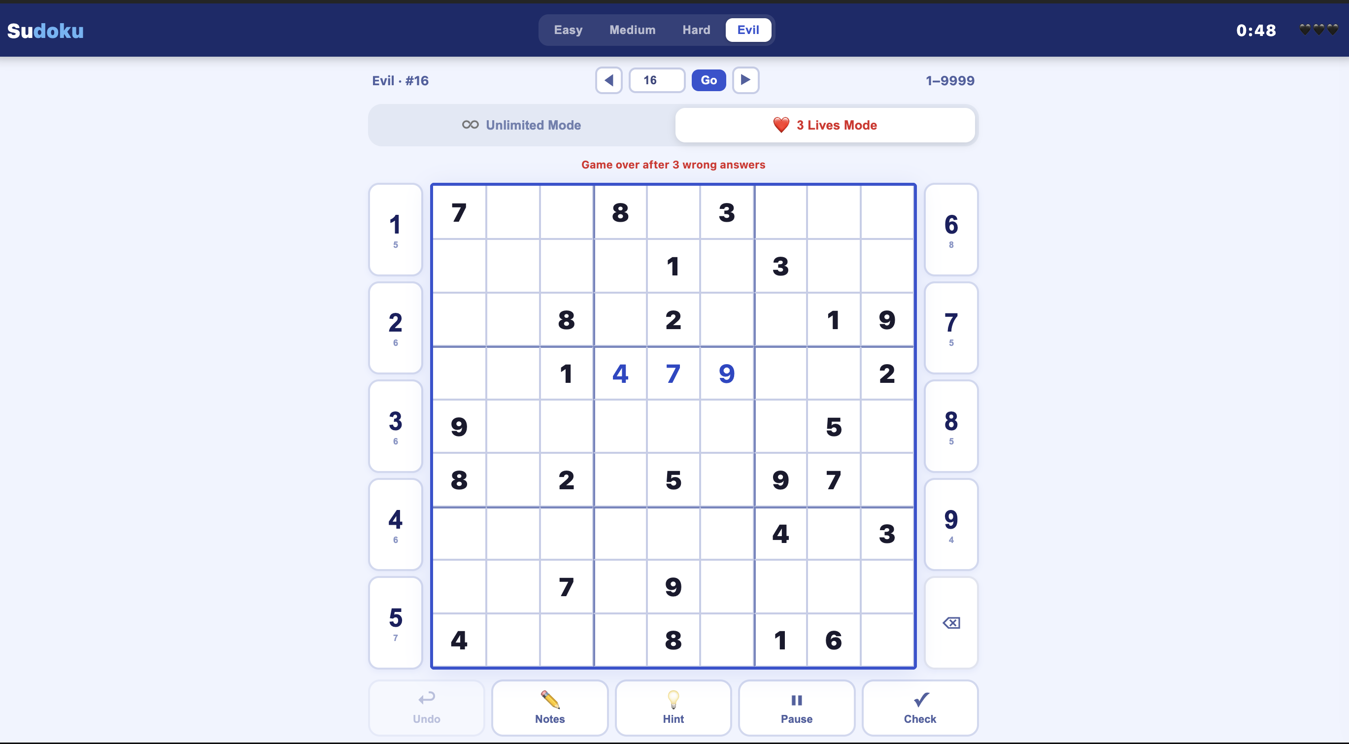 Sudoku online logic puzzle game – free browser game